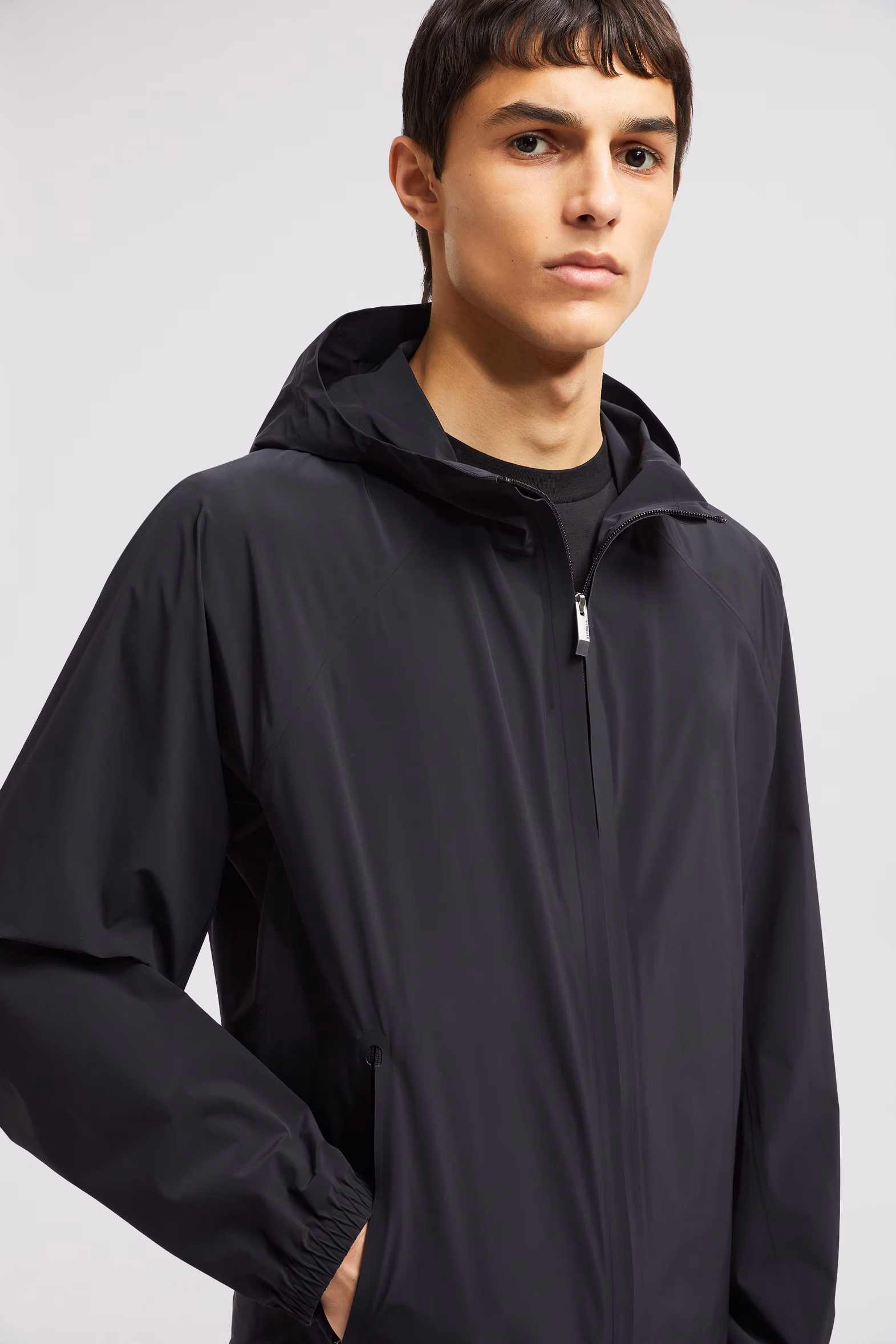 Chalvine Hooded Jacket Men Black Moncler 7